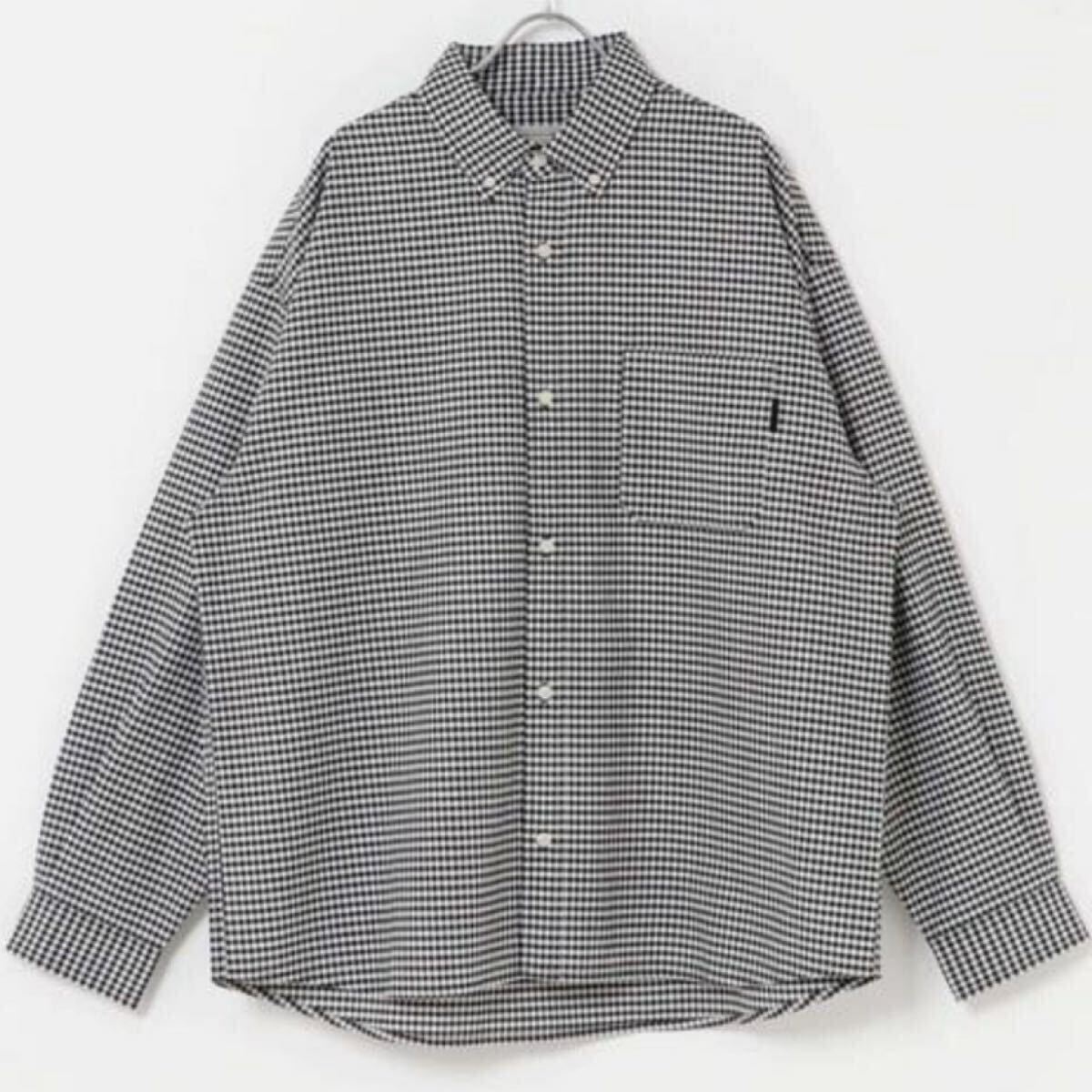 【 アーバンリサーチサニーレーベル 超美品 】抗菌 オックス ボタンダウン ギンガムチェック 厚手 オーバーサイズ 長袖シャツ拍卖