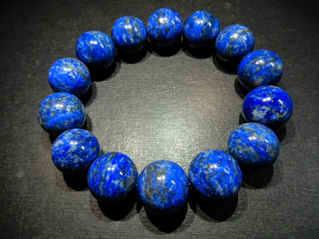 天然高級青金石BD7633 ラピスラズリ 超極上級美品15mm大粒拍卖