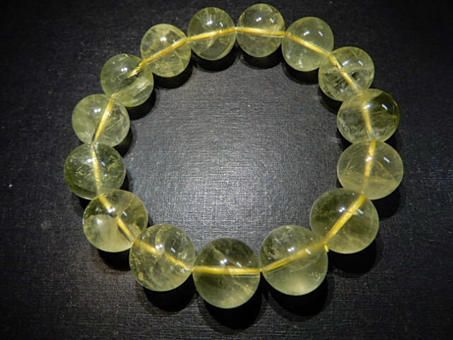 高級天然貴石BD7638 レモンクオーツ 超極上級美品14.5mm拍卖