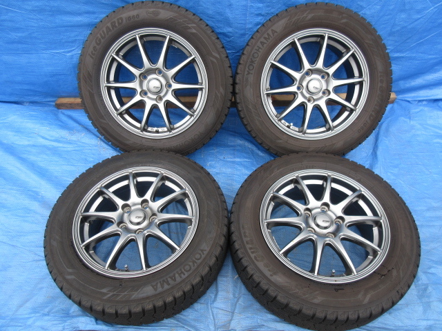 ★SPORT ABELIA 16インチx6.5J+53 5H‐114.3 ヨコハマ ICE GUARD IG60 205/60R16 96Q 2021年式 残溝約8mm拍卖