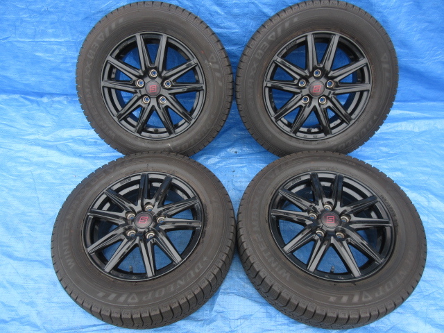 ★KYOHO SEIN 15インチx6J+53 5H-114.3 2023年式 ダンロップ WINTER MAXX 03 195/65R15 91Q 残溝約6.5~7.5mm 引取可、取付可!拍卖