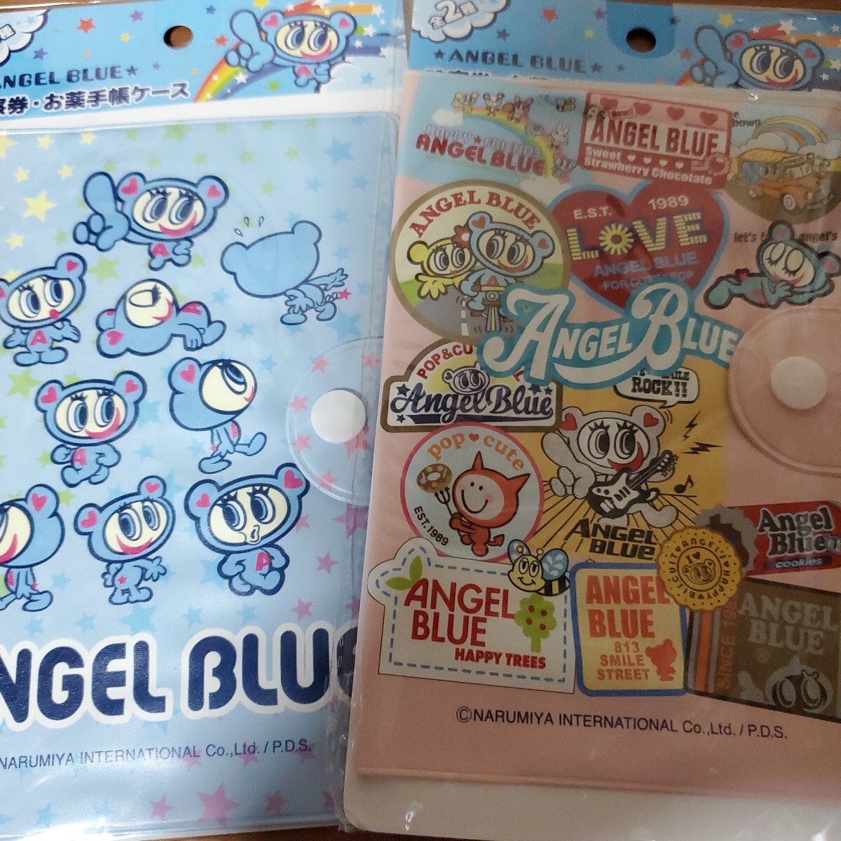 お薬手帳診察券ケース2個エンジェルブルー拍卖