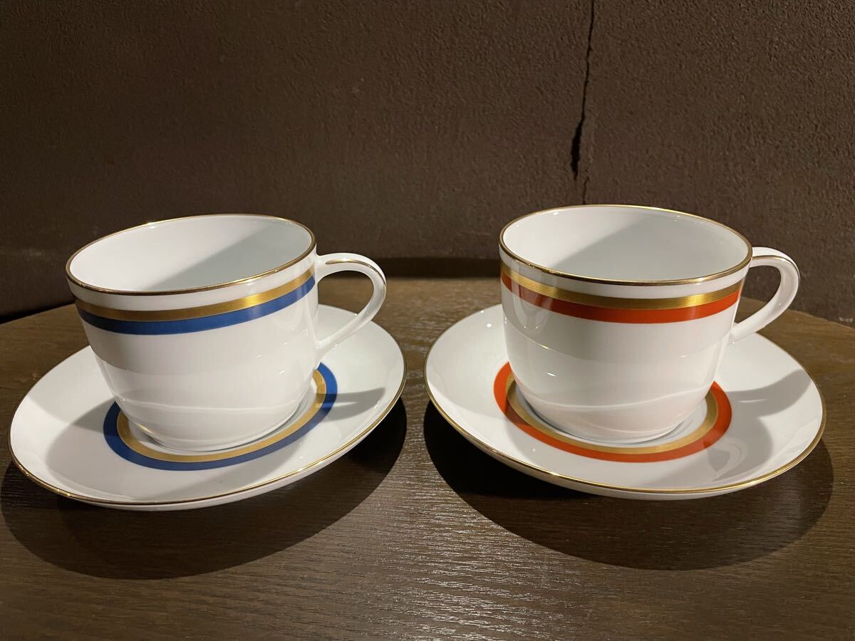 ノリタケ ペア カップ&ソーサー コーヒーカップ 金縁拍卖