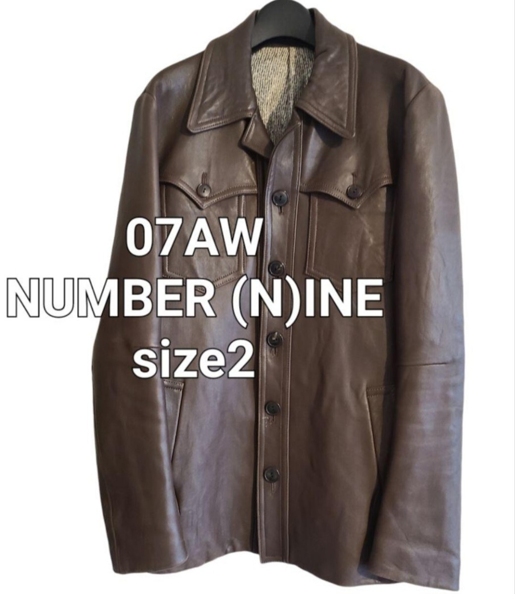 伊勢丹新宿購入07AWNUMBER (N)INE ナンバーナインボタンレザージャケットsize2拍卖
