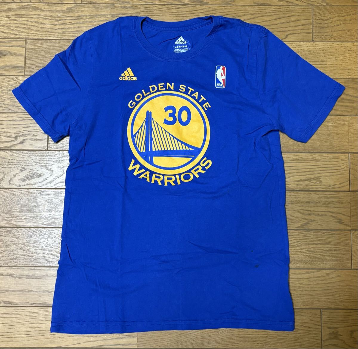 NBA GOLDEN STATE WARRIORS #30 “CURRY” KIDS SHORT SLEEVE T-SHIRTS (adidas) size-L(着丈62身幅46) 中古 送料無料 NCNR拍卖