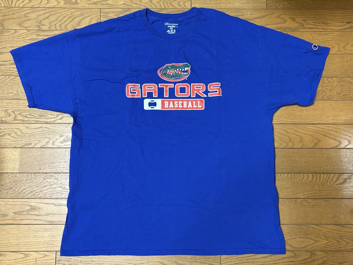 NCAA FLORIDA GATORS BASEBALL MEN’S SHORT SLEEVE T-SHIRTS (CHAMPION) size-2XL(着丈77身幅66) 中古(美品-数回使用) 送料無料 NCNR拍卖