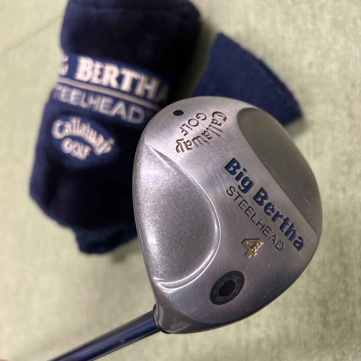 B723 キャロウェイ BIG BERTHA スチールヘッド 4W 16.8° 純正カーボンR ヘッドカバー付属拍卖
