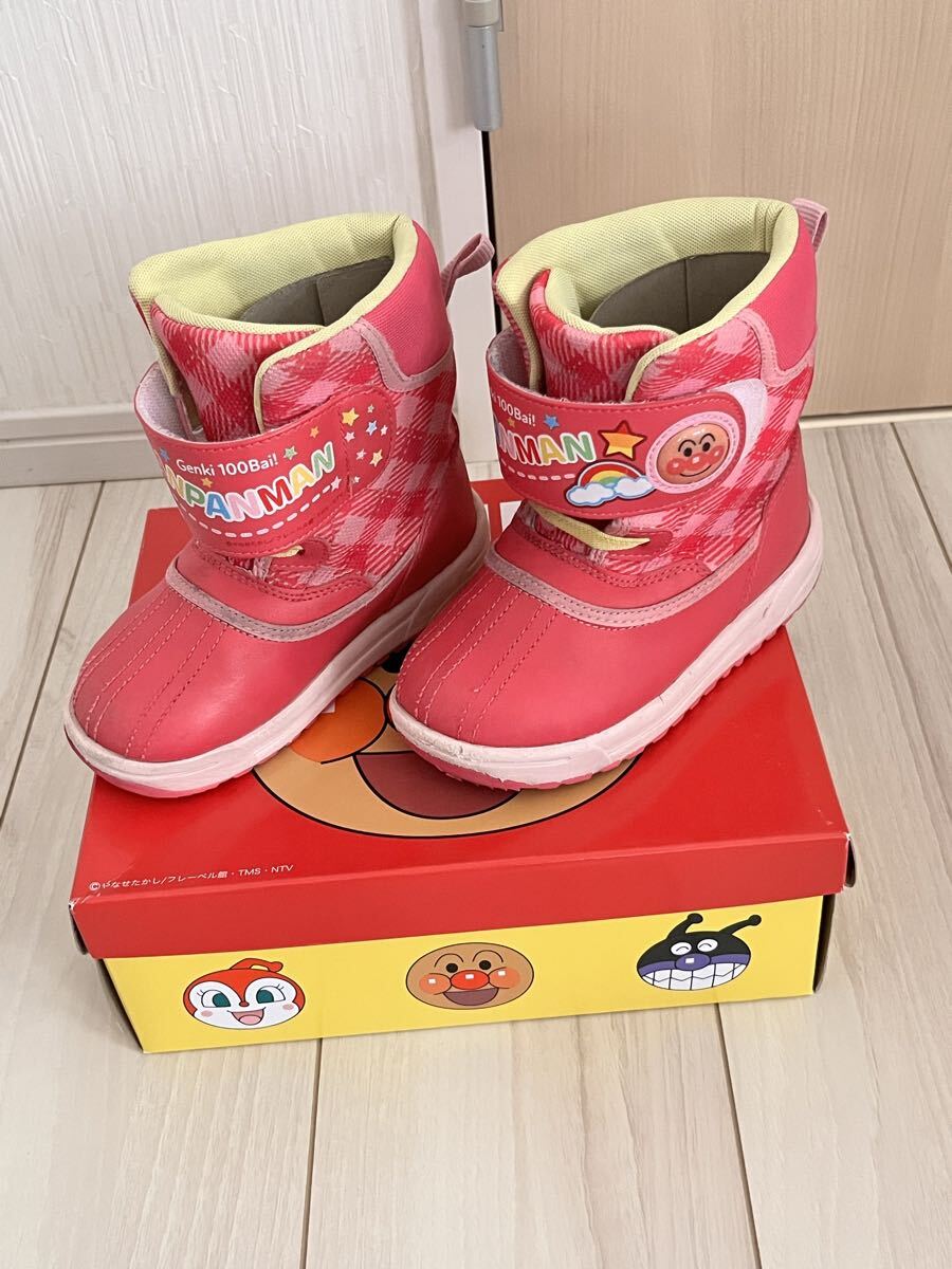 アンパンマン スノーブーツ 17cm ピンク キッズ 子供 17センチ拍卖