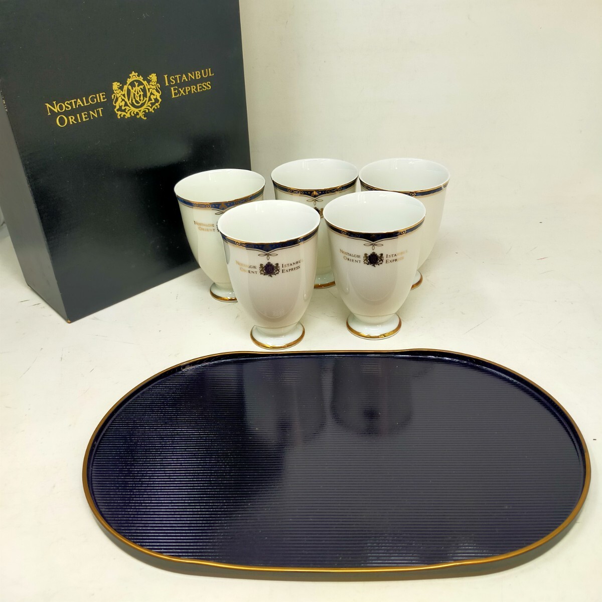 ●未使用●フリーカップ トレー付き 5客セット NOSTALGIE ISTANBUL EXPRESS ORIENT 桃山陶器 ⑥ S拍卖