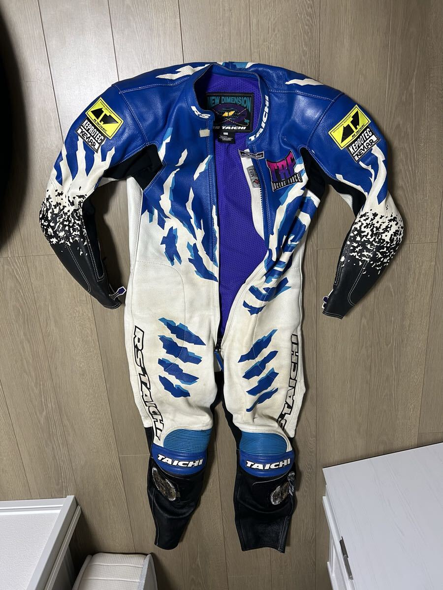 1円スタート RS TAICHI レーシングスーツ サイズLL MFJ公認 RSタイチ バイク レース 革ツナギ拍卖