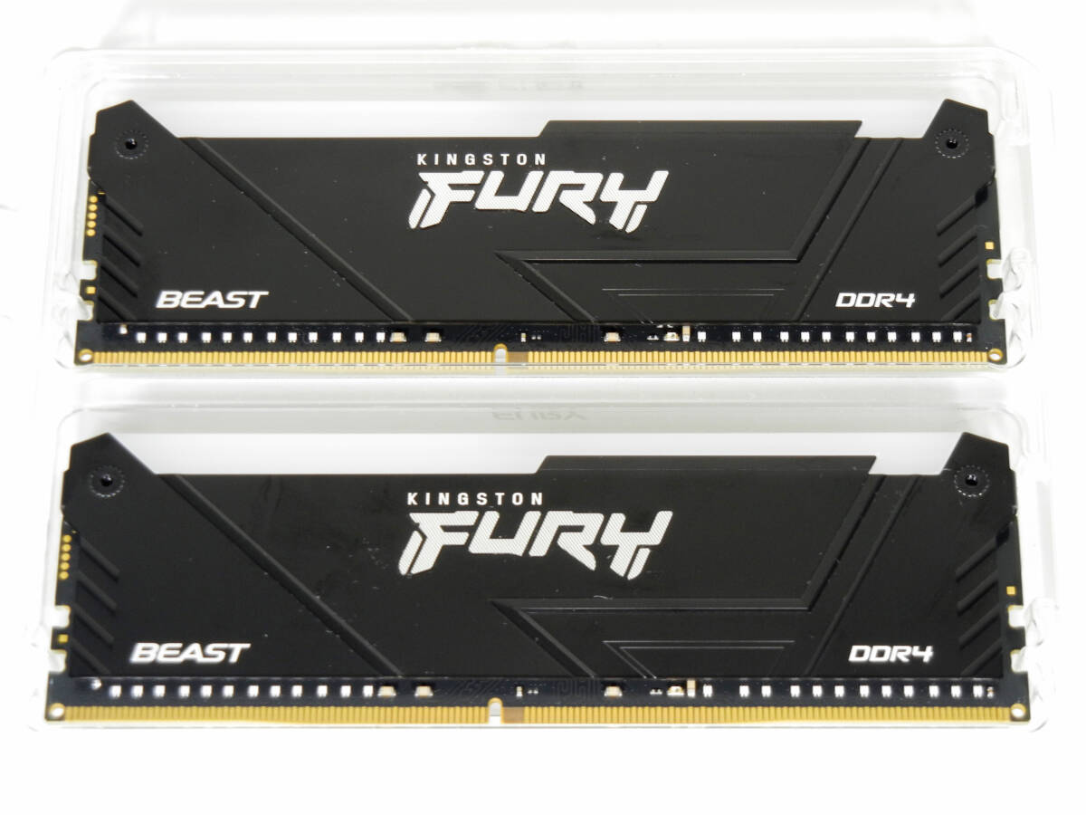 【1円スタート・動作確認済・即納】Kingston FURY BEAST RGB 32GB(16GB×2)DDR4-3200 メモリ拍卖