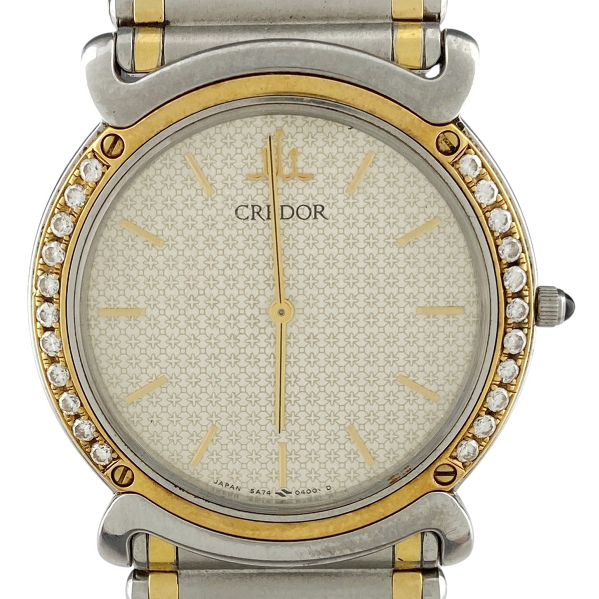 【ジャンク品】 セイコー SEIKO クレドール SS×18KTベゼル 5A74-0190 腕時計 クォーツ 【中古】拍卖