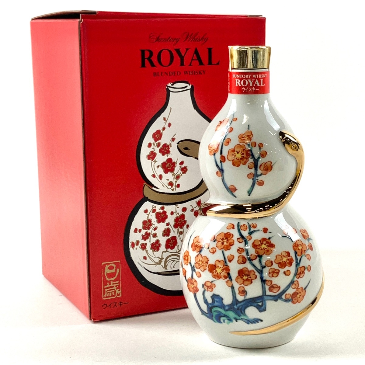 【1円】 【東京都内限定お届け】 サントリー SUNTORY ローヤル 干支ボトル 巳 2013年 陶器 600ml 国産ウイスキー 【古酒】拍卖