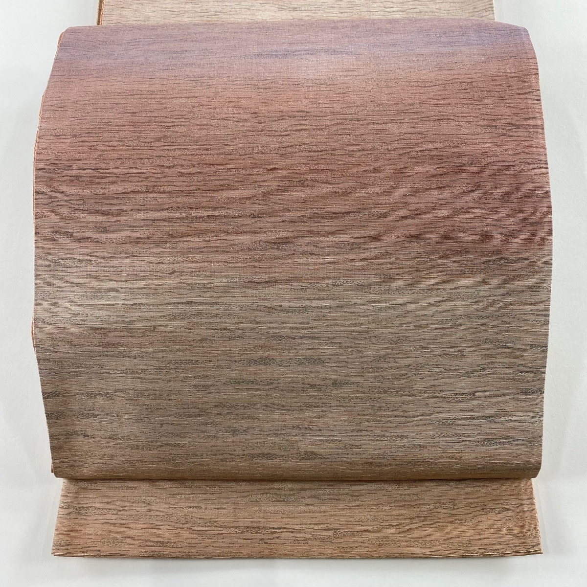 【美品】 袋帯 秀品 幾何学 金銀糸 ピンクベージュ 全通 正絹 【中古】拍卖