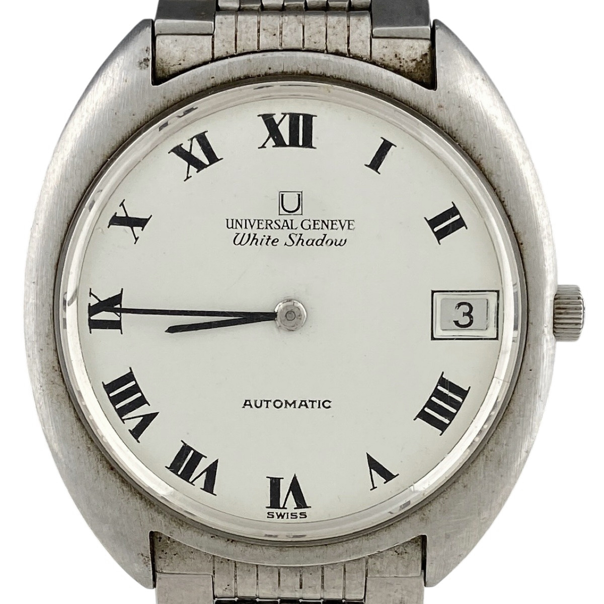 【ジャンク品】ユニバーサル・ジュネーブ Universal Geneve ホワイトシャドウ 867102 腕時計 自動巻き 【中古】拍卖