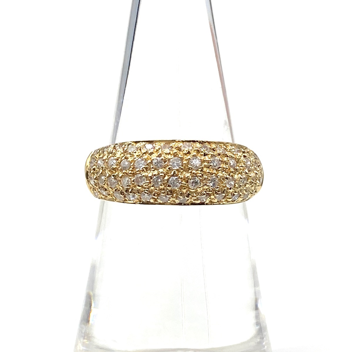 メレダイヤ デザインリング YG イエローゴールド 指輪 リング 12.5号 K18 ダイヤモンド レディース 【中古】拍卖