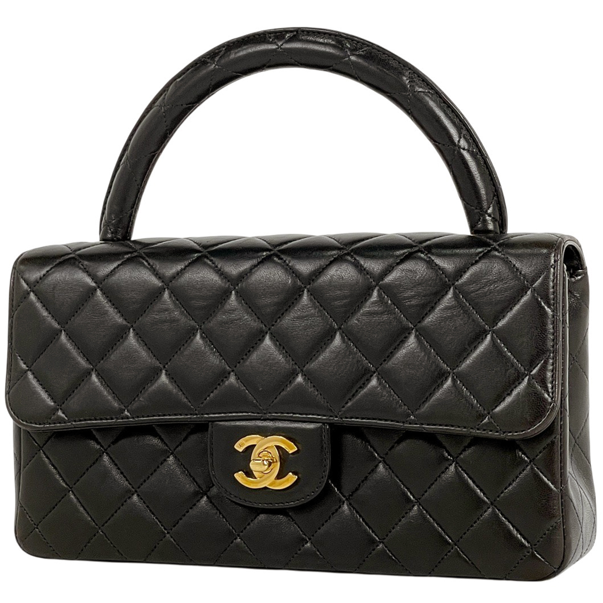シャネル CHANEL ココマーク ハンドバッグ 親子バッグ マトラッセ ハンドバッグ レザー ブラック A04193 レディース 【中古】拍卖