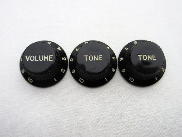 FERNANDES フェルナンデス ストラトノブ 黒 3個セット 80年代もの 80年製FERNANDES FST-65T拍卖