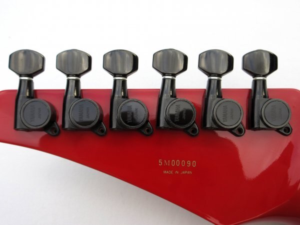 YAMAHA ヤマハ GOTOH製6連ペグ 化粧板YAMAHAプリント 上級ペグ 黒 程度良し 86年製YAMAHA RGX612D拍卖