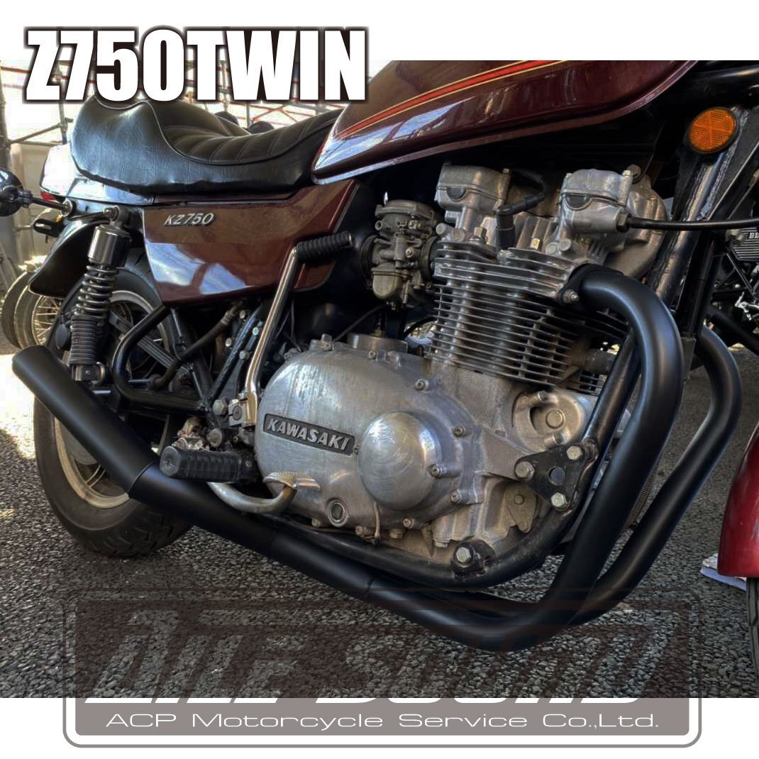 Z750 ツイン エルサウンド ショート管 ブラック マフラー!新品!国内生産!拍卖
