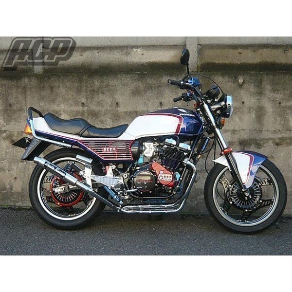 プリティー製 CBX550F 極 タイプ2 4-2-1 マフラー メッキ拍卖