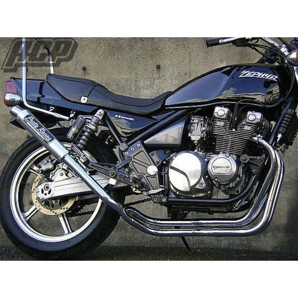 プリティー製 ゼファー400 改 タイプ1 4-2-1 マフラー メッキ拍卖