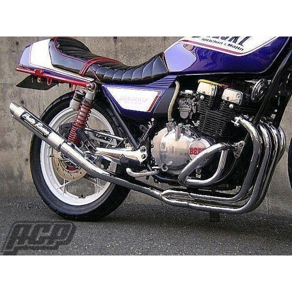 プリティー製 GSX400F 流 タイプ3 4-2-1 マフラー メッキ拍卖