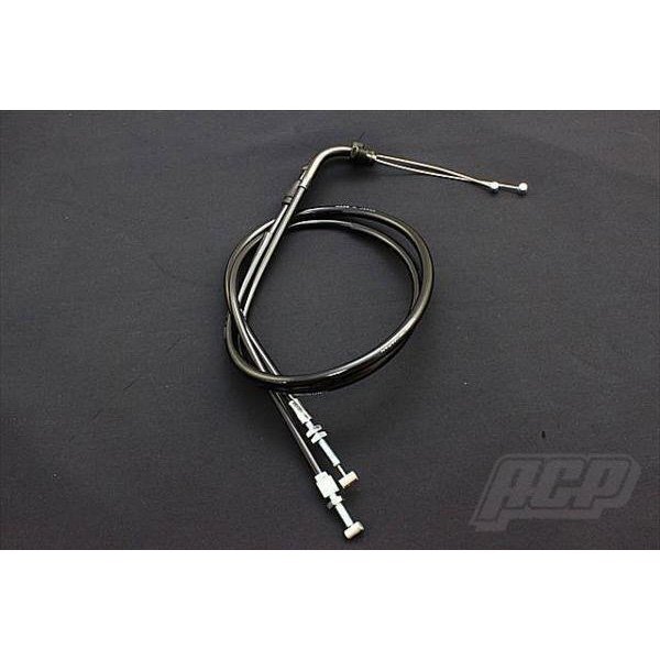 CBR400F アクセルワイヤー セット ブラック 20㎝ ロング 新品拍卖