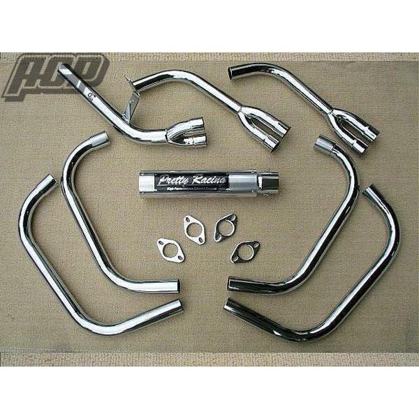 プリティー製 Z400GP 改 タイプ2 4-2-1 マフラー メッキ拍卖