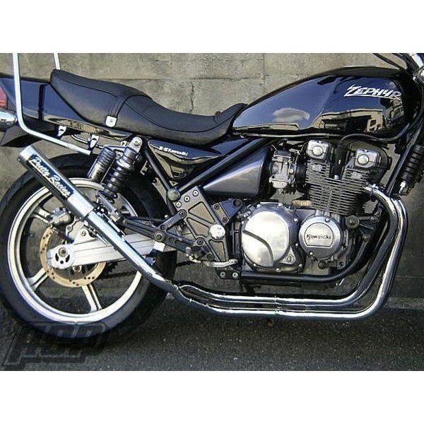 プリティー製 ゼファー400 改 タイプ2 4-2-1 マフラー メッキ拍卖