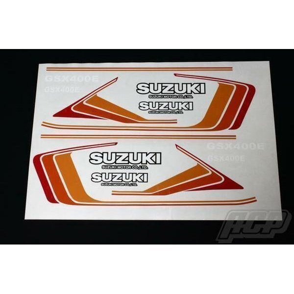 GSX400E (ザリ用) 純正タイプ ラインステッカーセット 新品拍卖