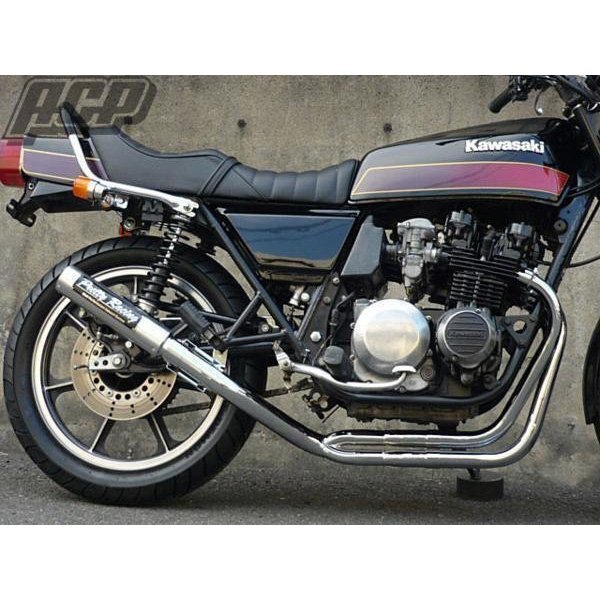 プリティー製 Z400FX E4 流 タイプ2 4-2-1 マフラー メッキ拍卖