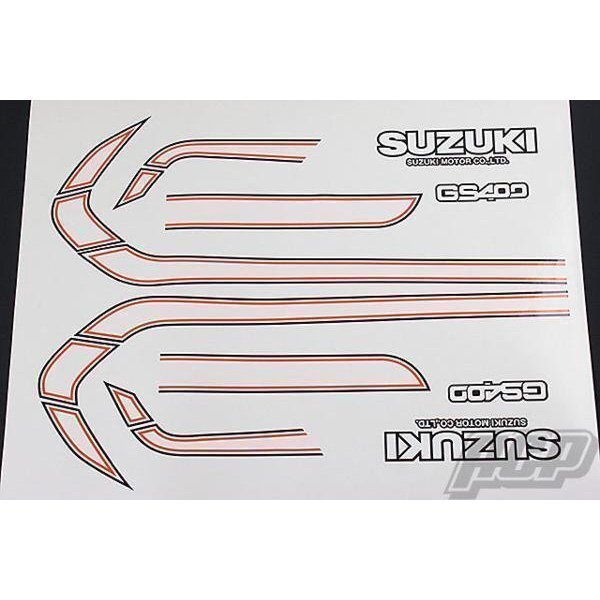 GS400 E2タイプ ラインステッカー セット 新品赤ベース デカール拍卖