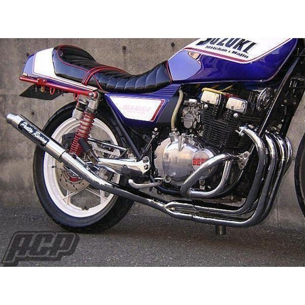 プリティー製 GSX400F 流 タイプ1 4-2-1 マフラー メッキ拍卖