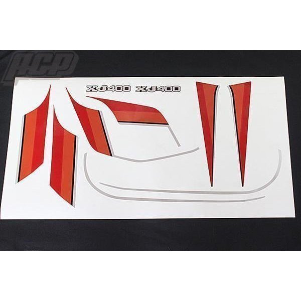 XJ400 純正タイプ ラインステッカー セット 黒ベース 新品 xj400拍卖