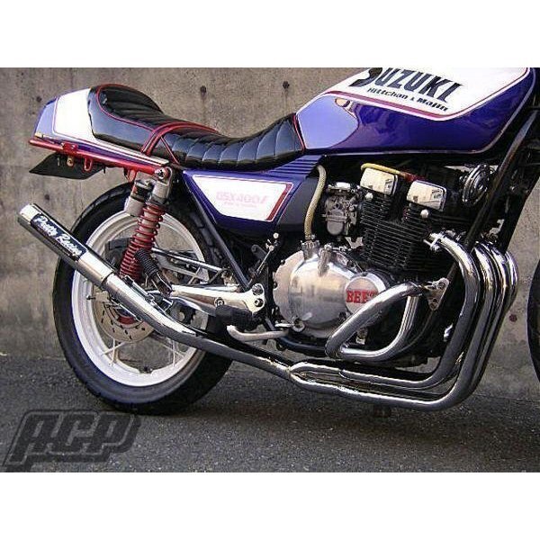 プリティー製 GSX400F 流 タイプ2 4-2-1 マフラー メッキ拍卖
