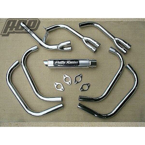 プリティー製 バリオス 1型 改 タイプ3 4-2-1 マフラー メッキ拍卖