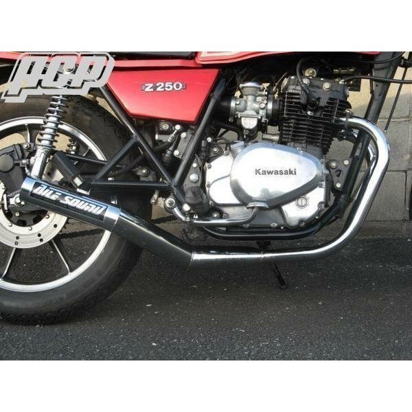 Z250FT用 エルサウンド ショート管 (メッキ)!マフラー【新品】 国内生産拍卖