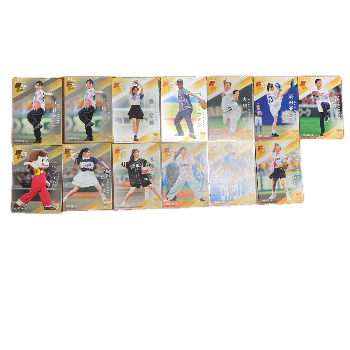 BBM FUSION2025 始球式パラレルカード 200シリ&300シリ計13枚セット まとめ売り 山田杏奈、森香澄、須田亜香里、菅田愛貴など拍卖