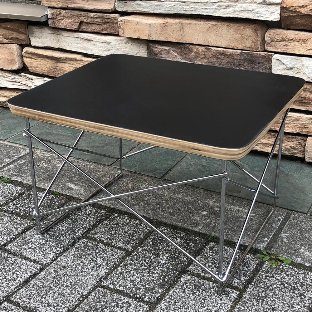 イームズ LTRTテーブル LTRテーブル ローテーブル デスク LTR LTRT 棚 ミニテーブル サイドテーブル 椅子 家具 DSW DSR Eames 黒/銀ベース拍卖