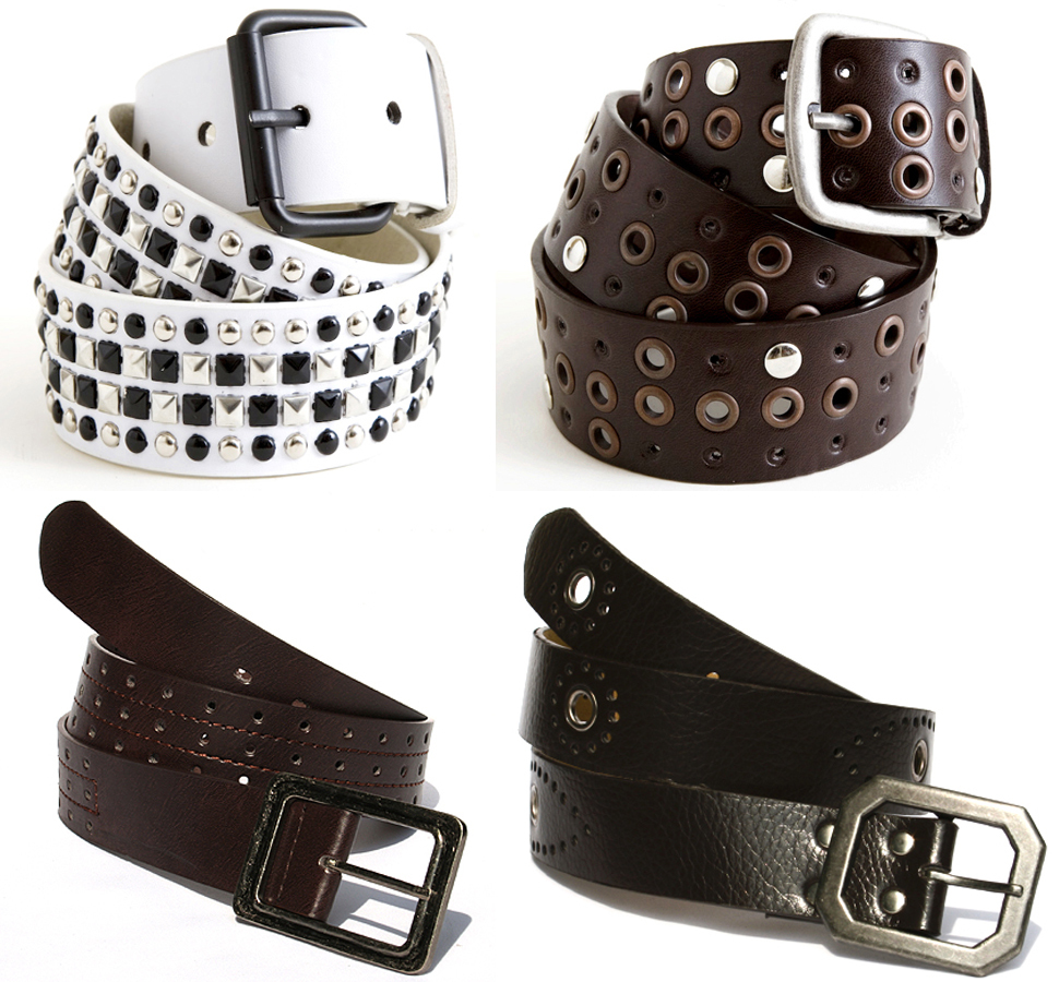 【4点セット まとめ売り 】 ベルト スタッズベルト 鋲ベルト シンプル パンク ロック メンズ スタッズ 鋲 ウルフズヘッドタイプ HTC BLT13拍卖