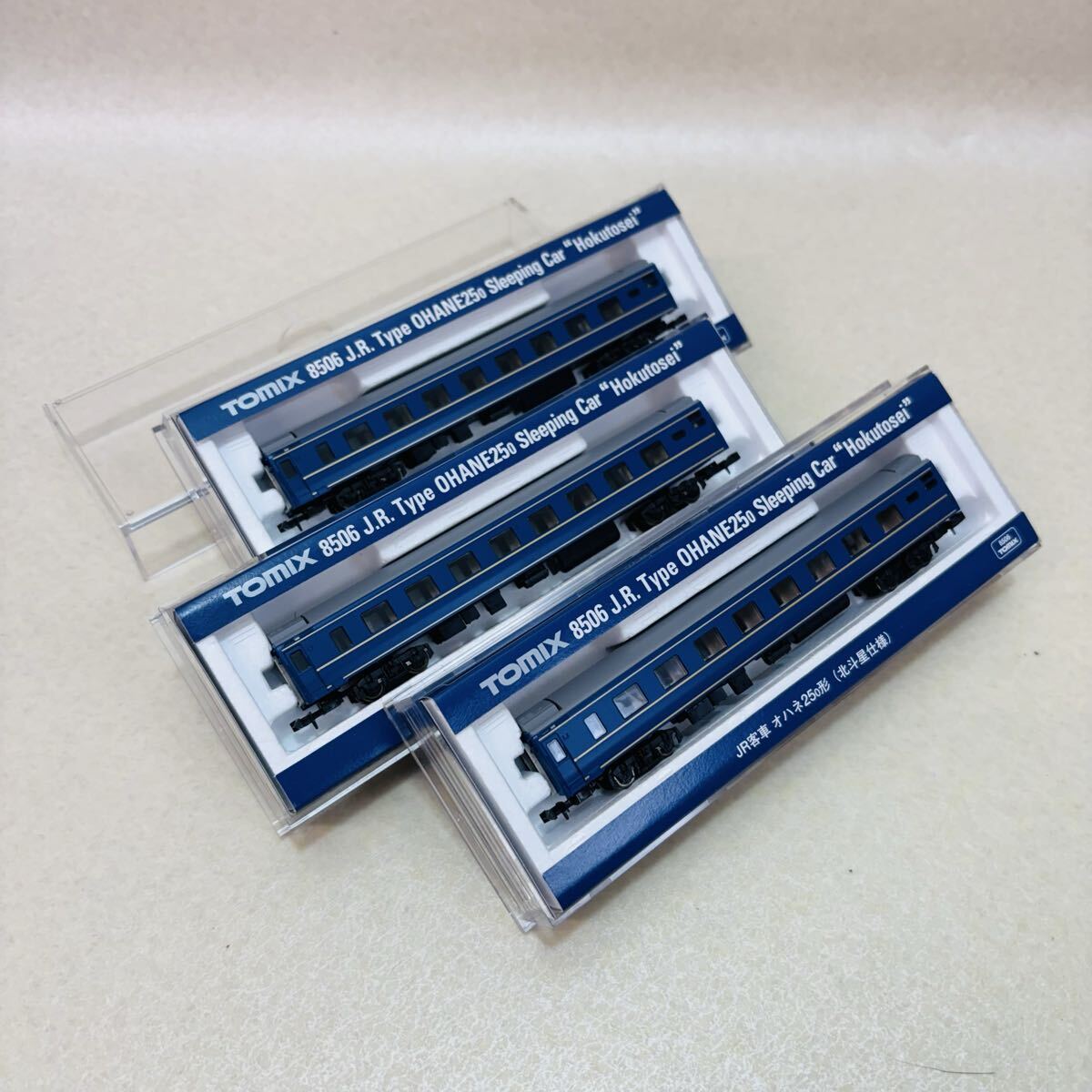 H4166★中古品★Nゲージ TOMIX JR客車 オハネ25o形北斗星仕様 8506 3両セット 鉄道模型★動作未確認★現状品★同梱不可拍卖