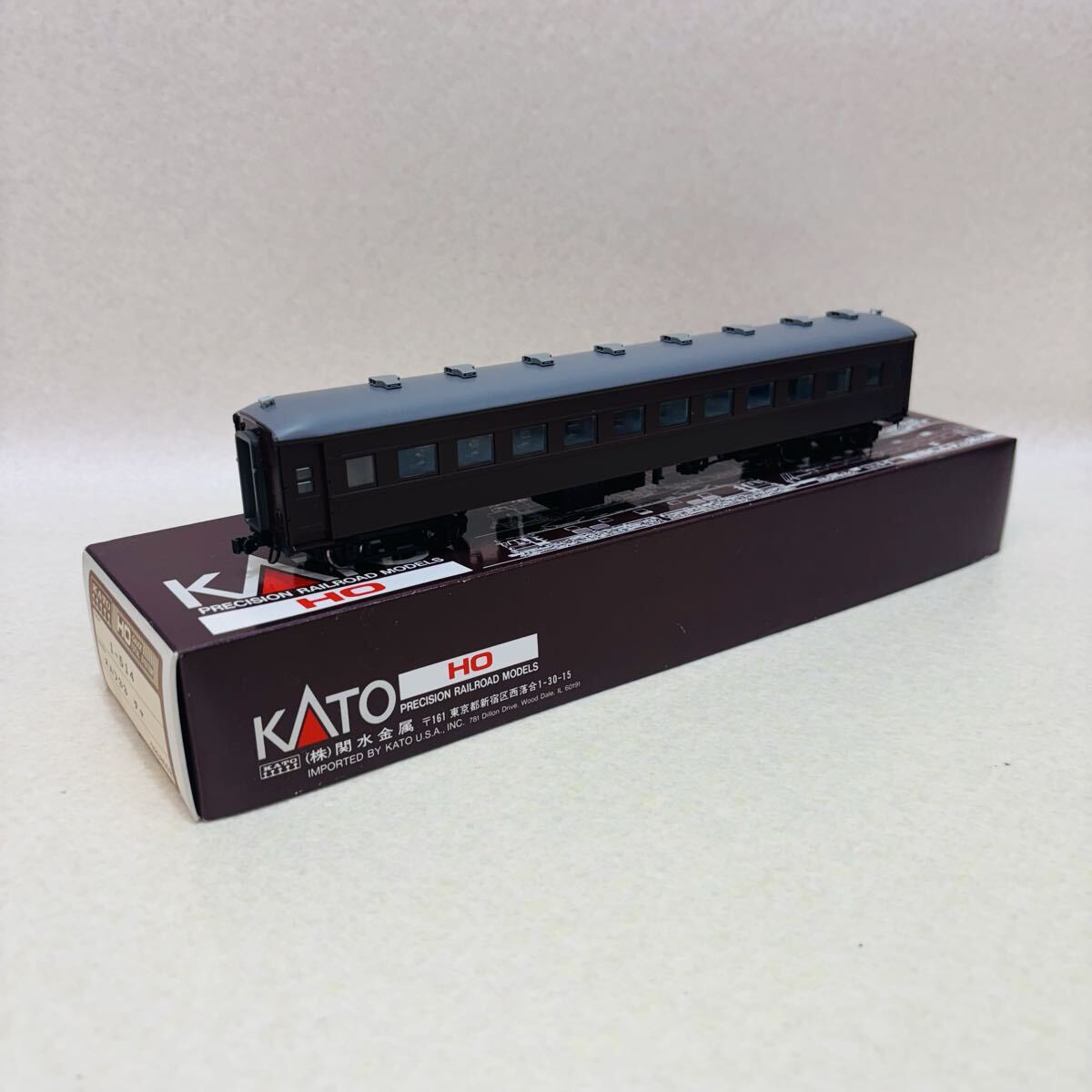 E3915★中古品★HOゲージ KATO 1-514 オハ35系旧一般形客車 オハフ33 茶 鉄道模型★動作未確認★現状品★同梱不可拍卖