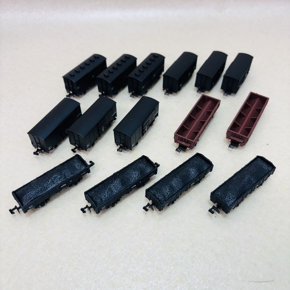 H3448★中古品★Nゲージ (カワイモデル?)貨物列車 ワム23000 カ3000 ツム1000 トム50000 ホキ2500 メーカー不確定★動作未確認★同梱不可拍卖