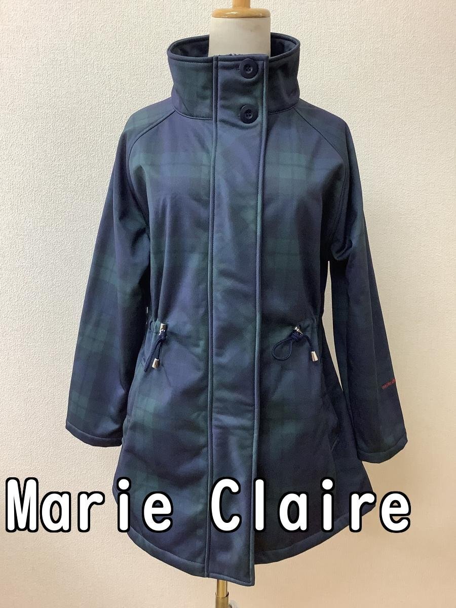 マリクレール (Marie Claire) ブラックウォッチ 裏フリースコート サイズS拍卖