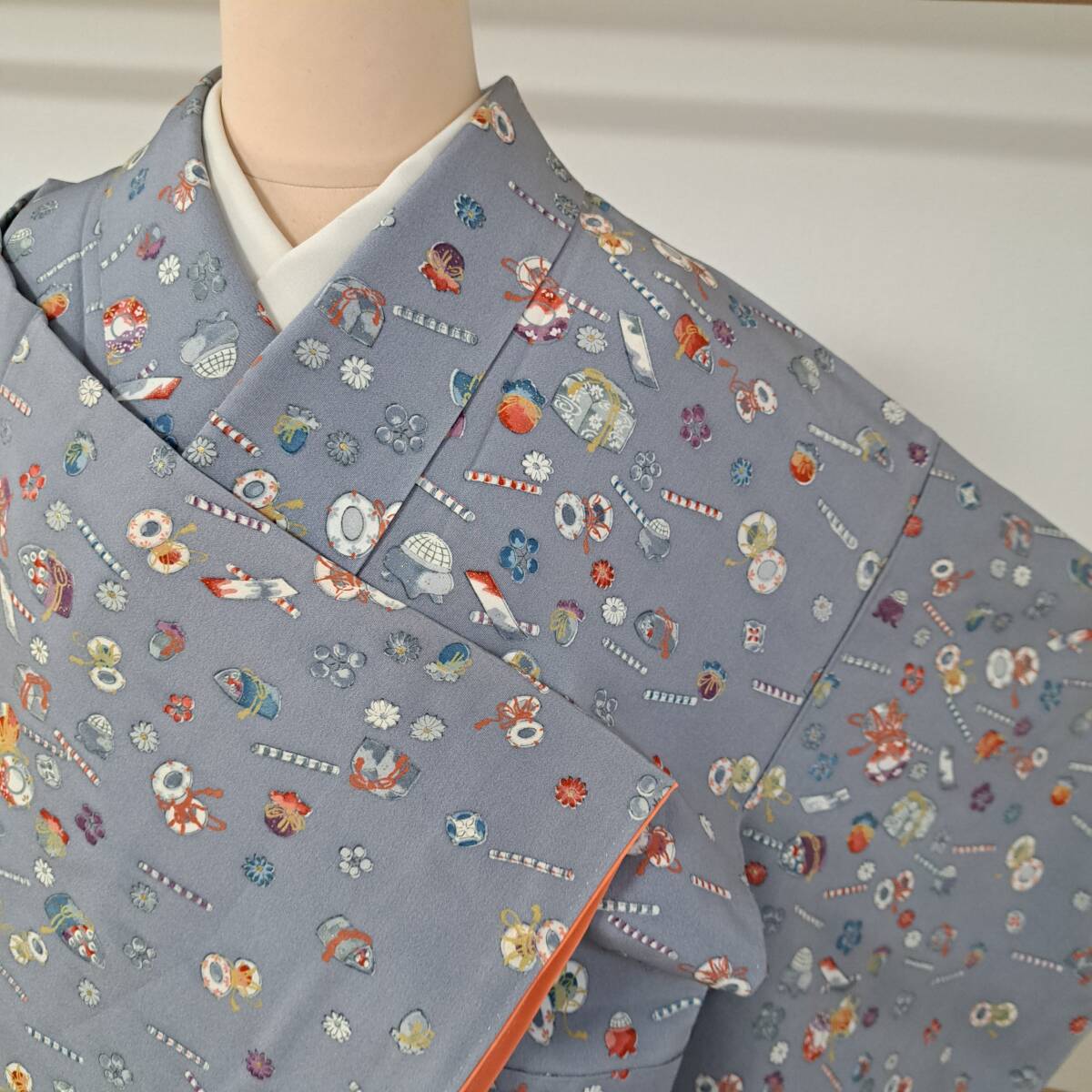 ■着物の越田■裄62.5身丈158 正絹 小紋 カジュアル 普段着 おでかけに 巣◇も04R05拍卖