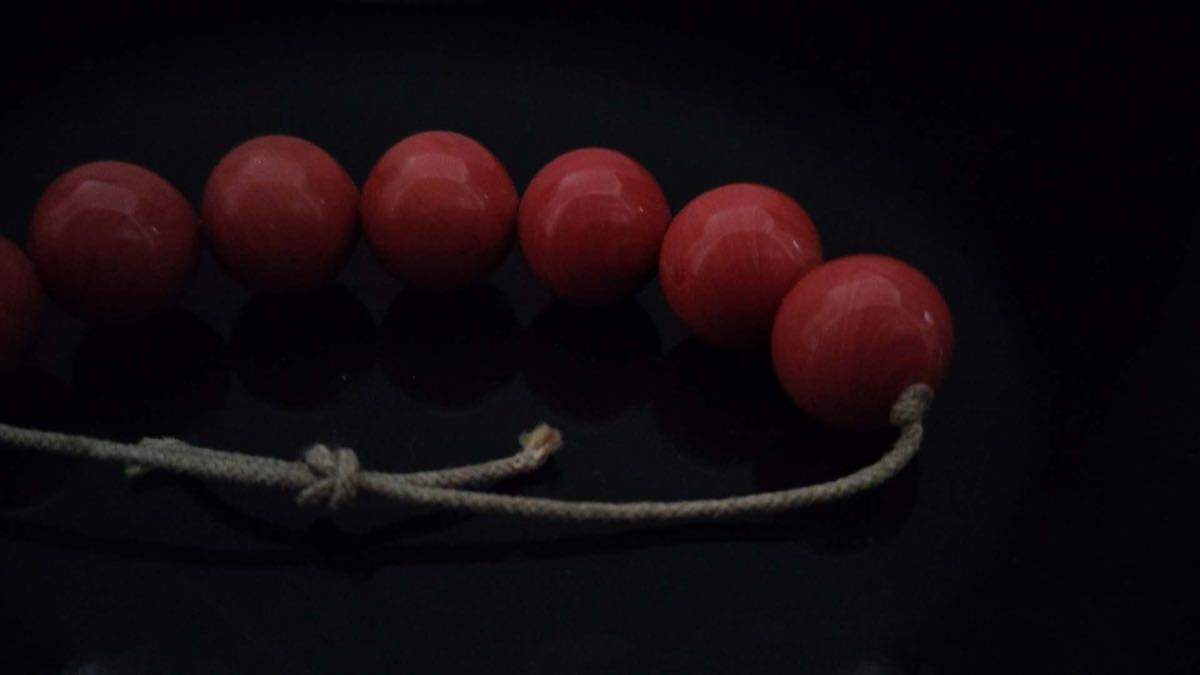 赤珊瑚7玉 珊瑚玉 コーラル 7玉 12.9~13.3mm 15.19g拍卖