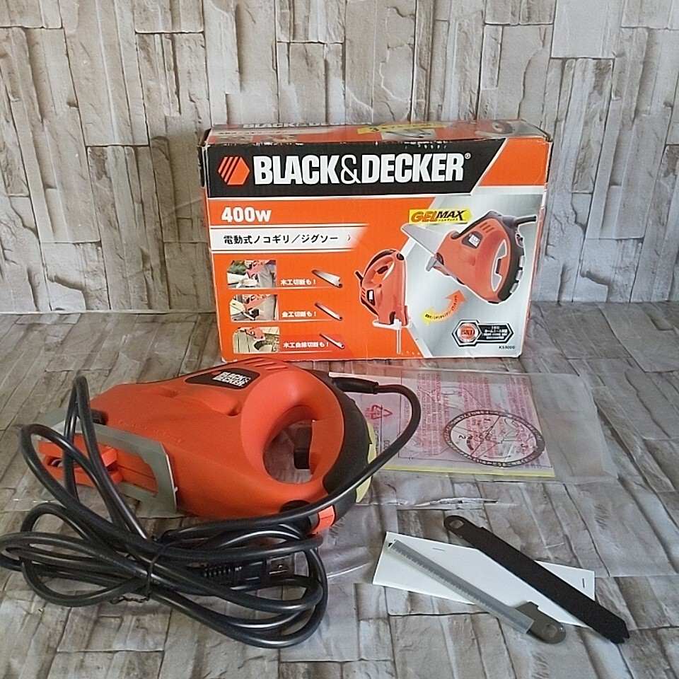 OKOS108 ▲ 電動工具 ブラックアンドデッカー レシプロソー 100V ジグソー兼用 KS900G 電気のこぎり BLACK& DECKER 通電のみ確認拍卖