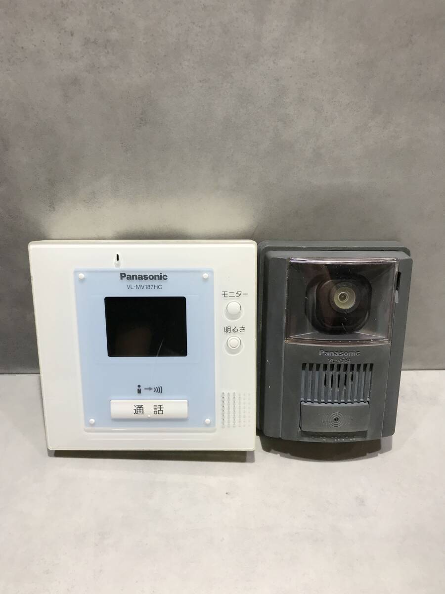 テレビドアホン【S14453◎】Panasonic パナソニック カラーモニター親機 VL-MV187HC 玄関子機 VL-V564【通電のみ】251118拍卖