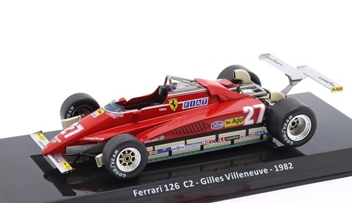 PremiumCollectibles 1/24 フェラーリ・126C2 #27 G.ビルヌーブ 1982 クリアケース付き *替有拍卖